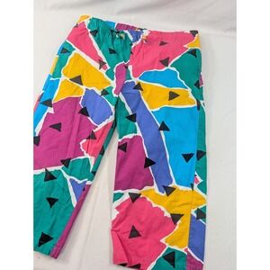 Vintage Original JAMS Surf Line Pants 80s Geometric Surf Festival Size L